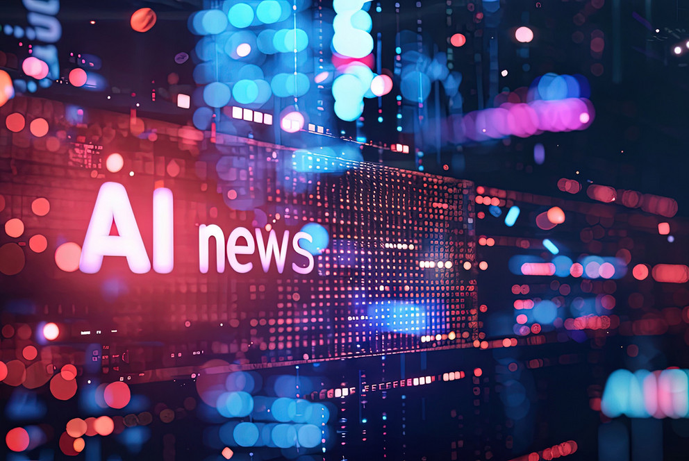 A business news cover post with the text "AI news" - symbolic picture: Adobe Stock