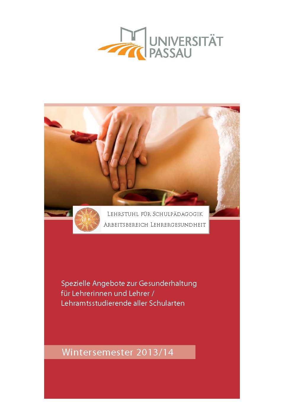 Flyer Lehrergesundheitswerkstatt Wintersemester 2013/14